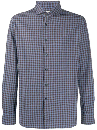 Xacus Check Button-down Shirt In Blue