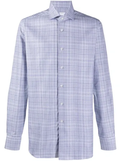 Xacus Check Button-down Shirt In Blue