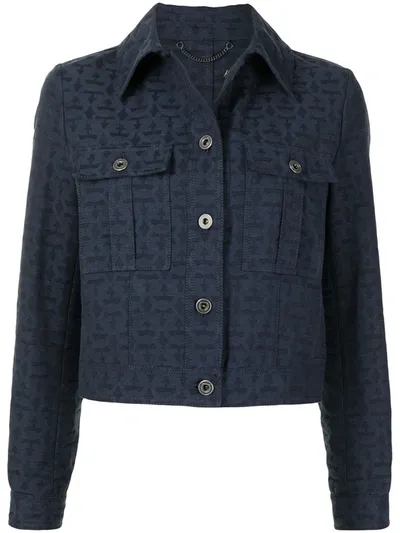 Ferragamo Gancini Denim Jacket In Blue