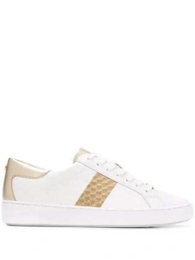 Michael Michael Kors Embossed Logo Low-top Sneakers In White