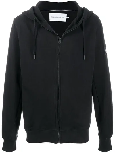 Calvin Klein Jeans Est.1978 Logo-patch Hoodie In Black