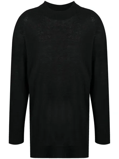 Sunnei Oversized Round Neck Jumper In Black