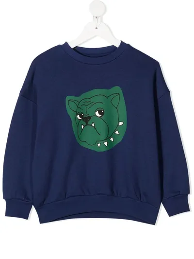 Mini Rodini Kids' Dog Print Sweatshirt In Blue