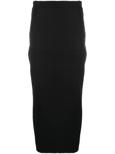 Thom Krom Zip Detail Pencil Midi Skirt In Black