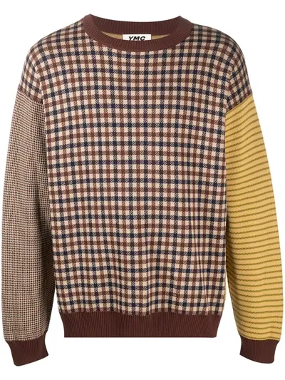 Ymc You Must Create Mixed Pattern Jumper In Yellow