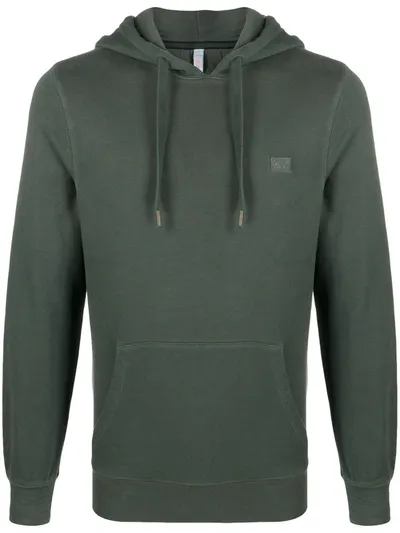 Sun 68 Midweight Jersey Hoodie In Green