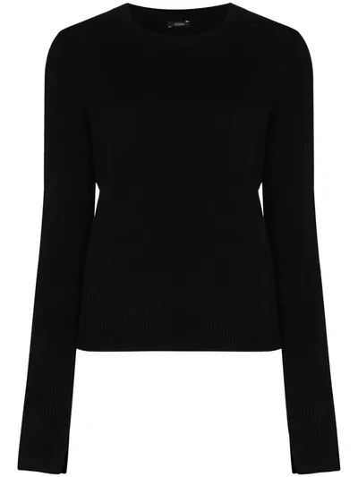 Joseph Crew Neck Cashmere Sweater In Black