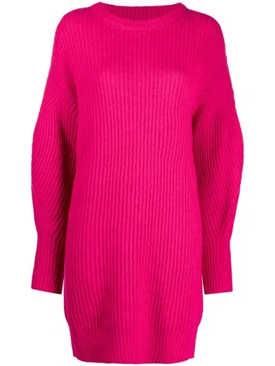 Essentiel Antwerp Cable-knit Jumper Dress In Pink