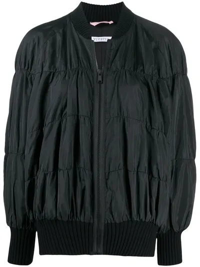 Vivetta Gathered Detail Bomber Jacket In Black