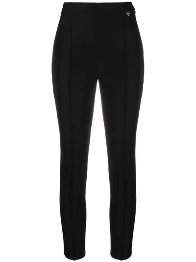 Twinset High-waist Cropped Trousers In Black