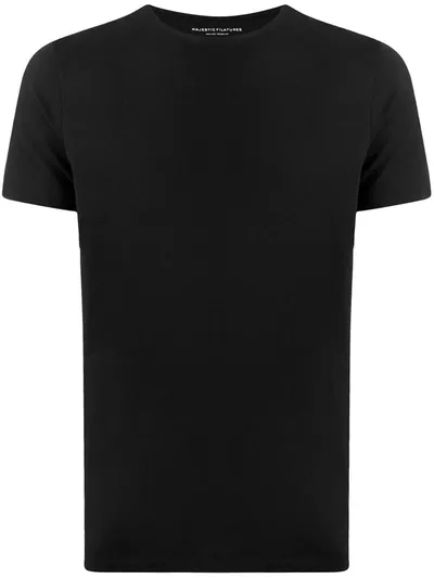 Majestic Crew Neck T-shirt In Black