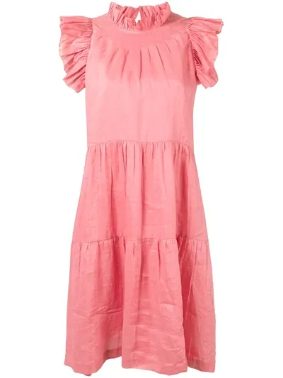 Sea Hattie Ramie Tiered Tunic Dress In Pink