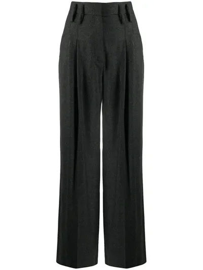 Racil Pleat Detail Wide-leg Trousers In Grey