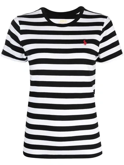 Polo Ralph Lauren Polo Pony Striped T-shirt In White