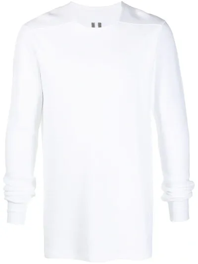 Rick Owens Drkshdw Long-sleeve T-shirt In White