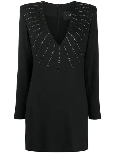 John Richmond Studded Mini Dress In Black