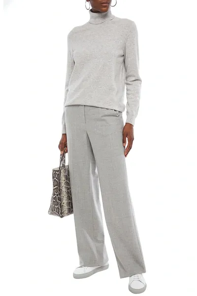 N•peal Cashmere Turtleneck Sweater In Light Gray