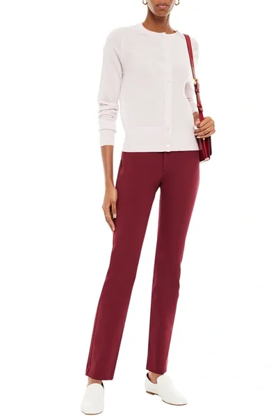 Joseph Elmo Stretch-cotton Twill Slim-leg Pants In Burgundy