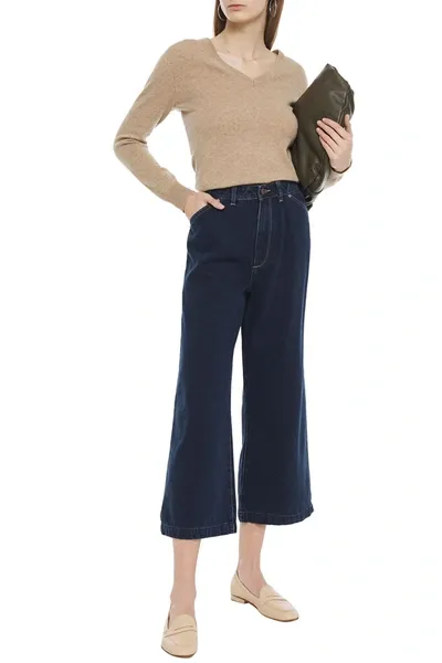 Dl1961 Hepburn Cropped High-rise Wide-leg Jeans In Blue