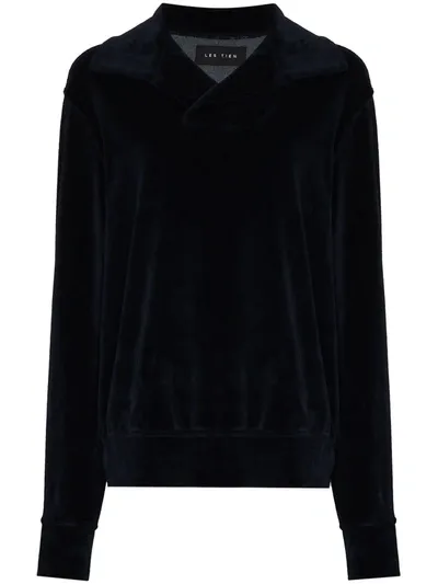 Les Tien Yacht Collared Sweatshirt In Blau