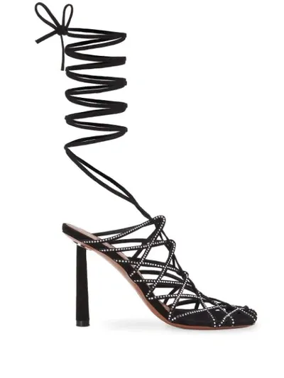 Fenty Caged In Crystal-embellished 105mm Sandals In Black