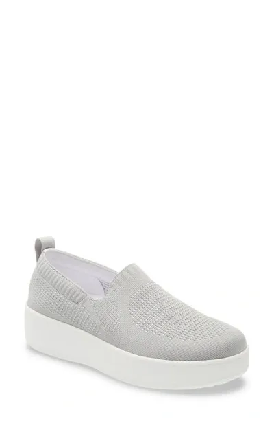 Traq By Alegria Qaravan Platform Slip-on Sneaker In Grey Fabric