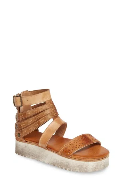 Bed Stu Artemia Platform Sandal In Bone Mustard Tan Rustic