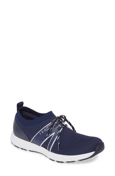 Traq By Alegria Alegria Qool Water Resistant Knit Sneaker In Navy