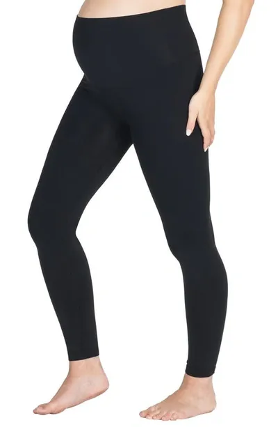 Modern Eternity Seamless Yoga Maternity Leggings In Black