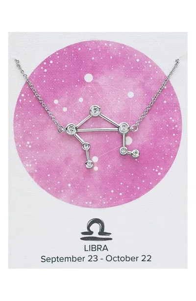 Sterling Forever Constellation Necklace In Silver - Libra