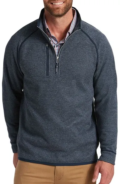 Cutter & Buck Men's Big And Tall Mainsail Half Zip Sweater In Blue