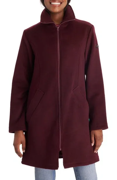 Modern Eternity 3-in-1 Maternity Wool Blend Coat In Burgundy