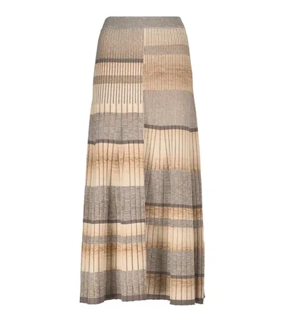 Jonathan Simkhai Womens Espresso S Louise High-waist Knitted Midi Skirt S In Espresso Stripe