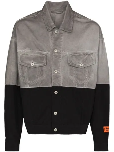 Heron Preston Panelled Trucker Jacket In Grey