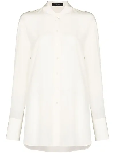 Joseph Semi-sheer Long-sleeve Shirt In White