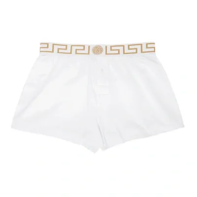 Versace White Greca Border Boxers