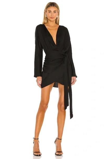 L'academie The Lorriana Mini Dress In Black