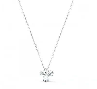 Swarovski Attract Crystal Ketting Cluster Pendant Necklace In White