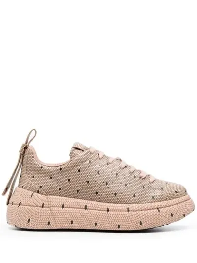 Redv Bowalk Point D'esprit-print Sneakers In Pink