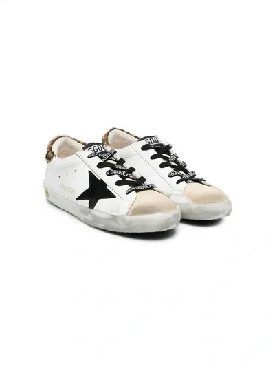 Golden Goose Kids' Superstar Leather Low-top Sneakers In White