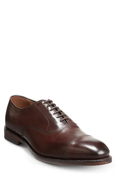 Allen Edmonds Park Avenue Cap Toe Oxford In Dark Chili