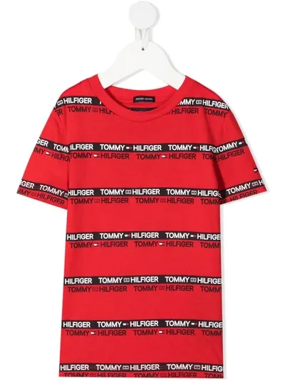 Tommy Hilfiger Junior Teen Logo-print T-shirt In Red