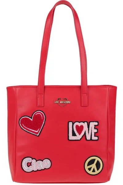 Love Moschino Embellished Eco-leather Bag In Red