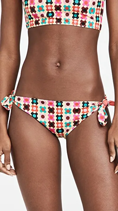 La Doublej Bow Brief Reversible Bikini Bottoms In Groovy Dot Giallo