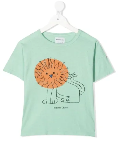 Bobo Choses Kids' Graphic-print Short-sleeved T-shirt In Green