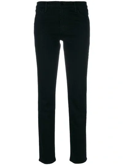 J Brand Slim Cropped Jeans In Black