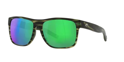 Costa Del Mar Ferg Frg 253 Ogmglp Wayfarer Polarized Sunglasses In Green