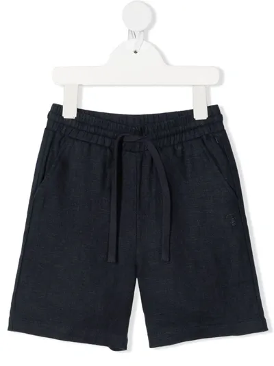 Trussardi Junior Kids' Drawstring Knee-length Shorts In Blue