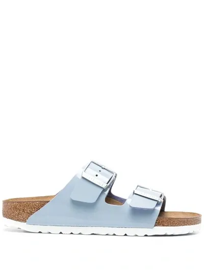 Birkenstock Arizona Patent Leather Sandals In Blue