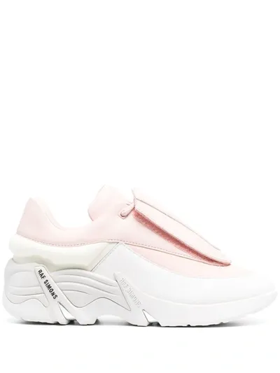 Raf Simons Two-tone Oversize-sole Sneakers In White